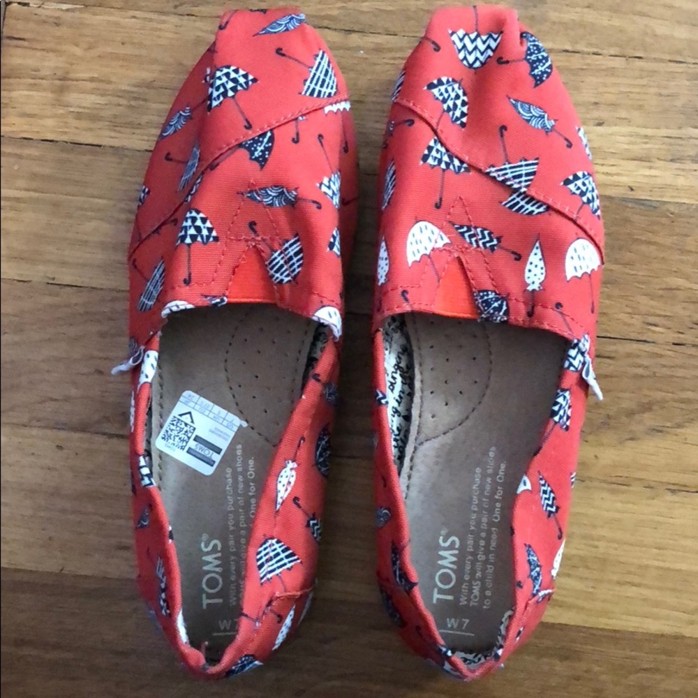 Toms Red Umbrella Shoes